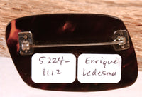 Mexico Taxco Silver and Tortoise Shell Pin by Enrique Ledesma