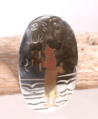 Antique Victoria Mexico Taxco Silver Pin/Pendant