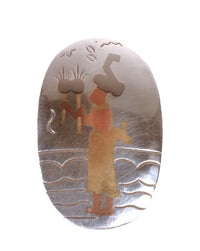Antique Victoria Mexico Taxco Silver Pin/Pendant