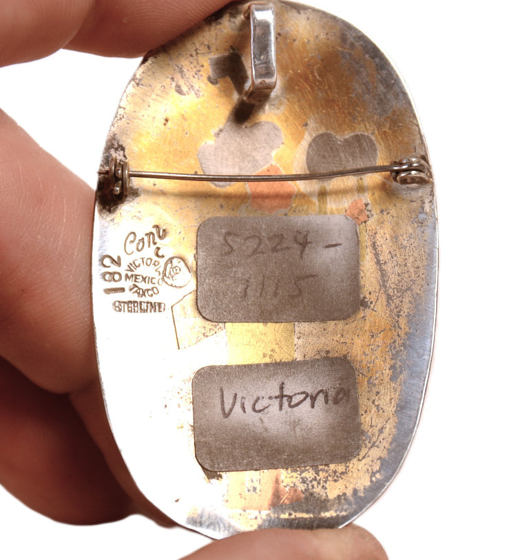 Antique Victoria Mexico Taxco Silver Pin/Pendant