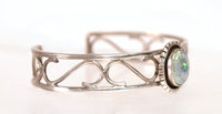Navajo Sterling Silver Gilson Opal Cuff Bracelet
