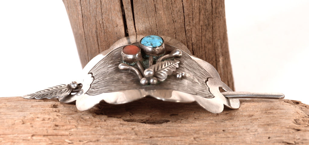 Navajo Sterling Silver Hair Barrette By Roy Vandever