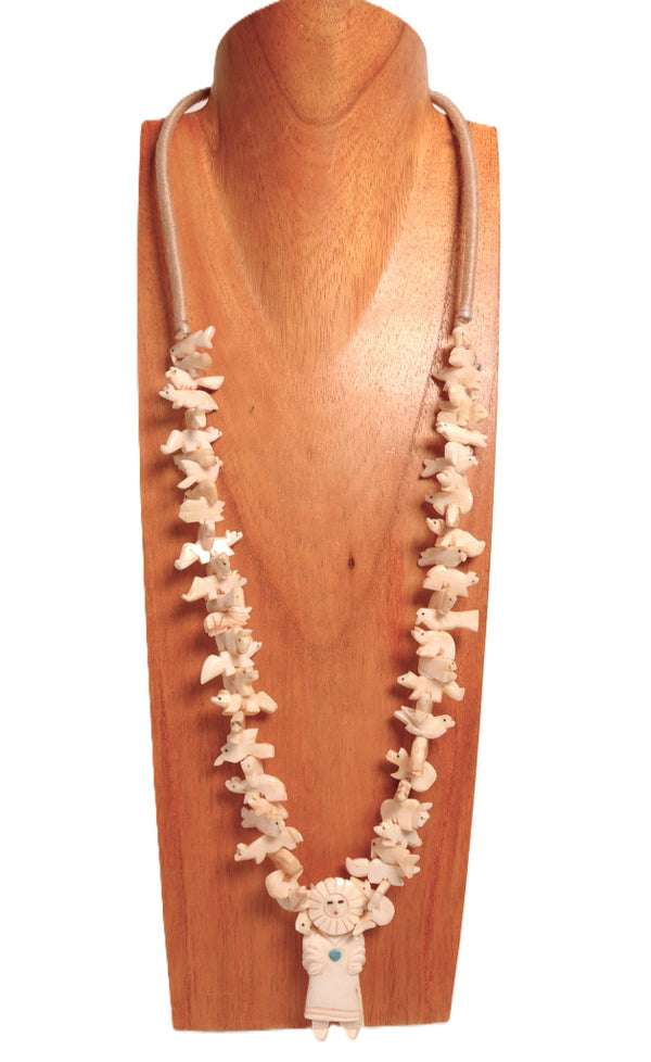 Navajo Bone Stacked Fetish Necklace