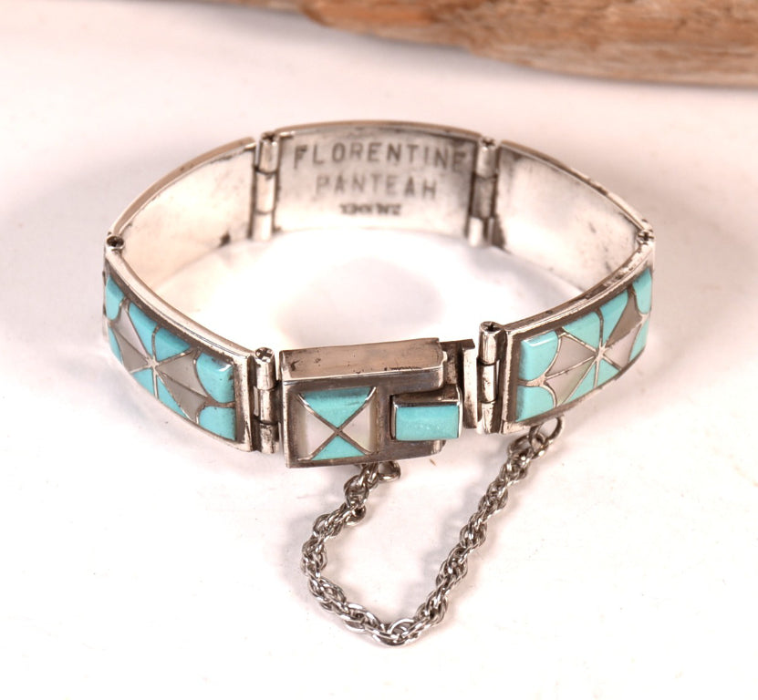 Zuni Pueblo Link Bracelet By Florentine Panteah