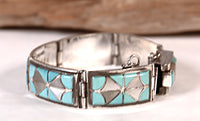 Zuni Pueblo Link Bracelet By Florentine Panteah