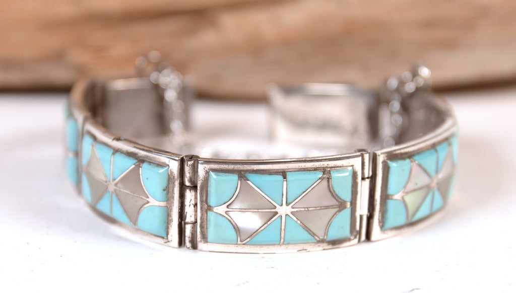 Zuni Pueblo Link Bracelet By Florentine Panteah
