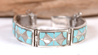Zuni Pueblo Link Bracelet By Florentine Panteah