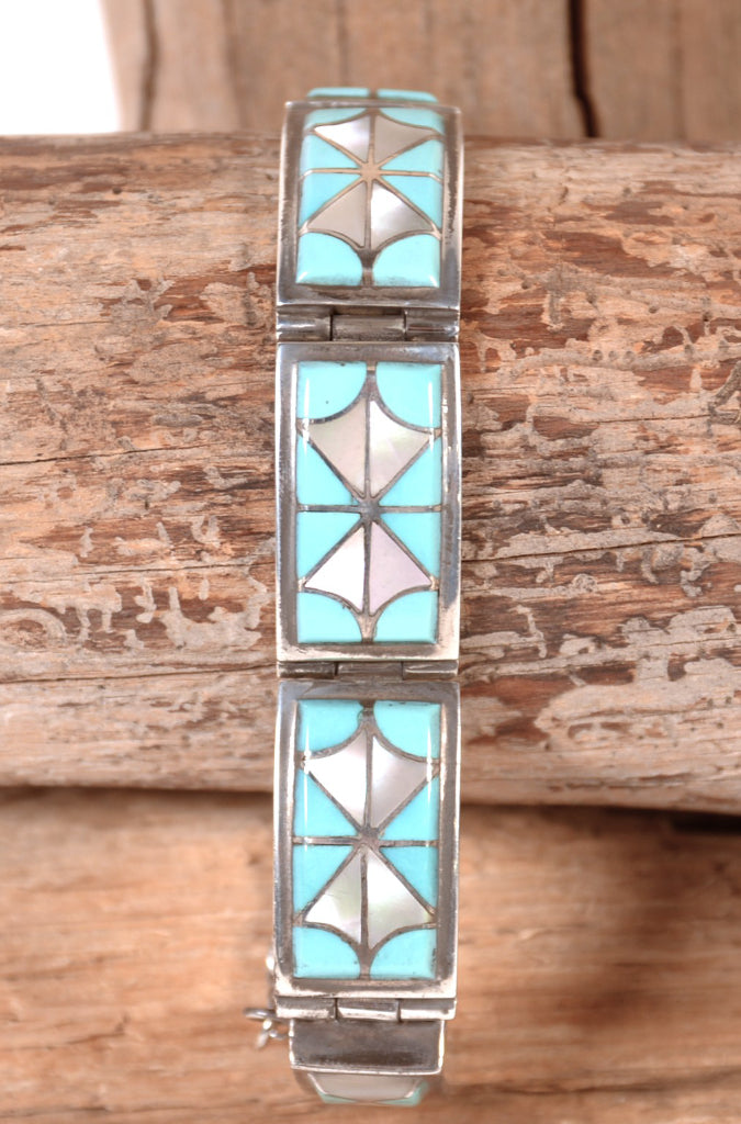 Zuni Pueblo Link Bracelet By Florentine Panteah