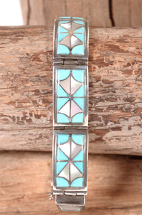 Zuni Pueblo Link Bracelet By Florentine Panteah