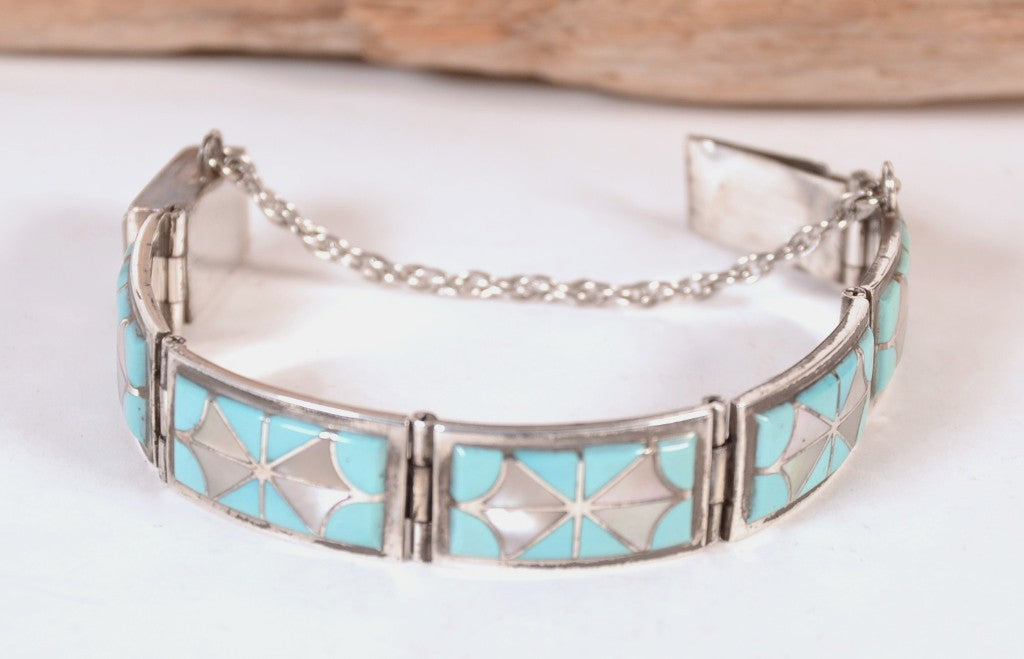Zuni Pueblo Link Bracelet By Florentine Panteah