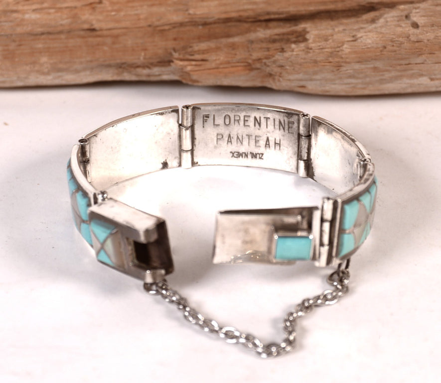 Zuni Pueblo Link Bracelet By Florentine Panteah