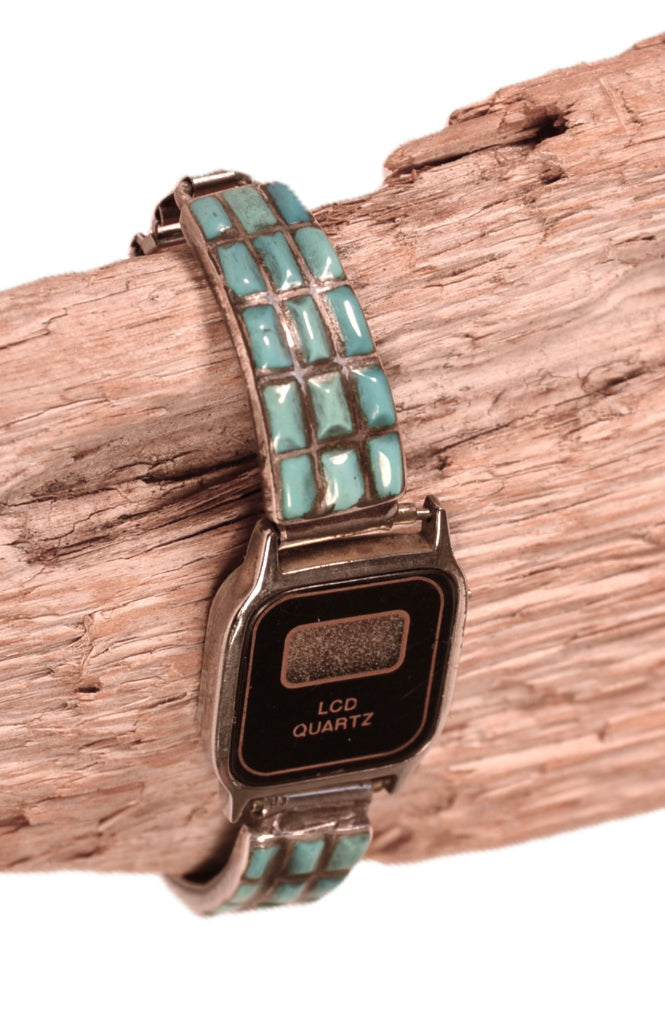 Zuni Sterling Silver and Turquoise Woman's Watch