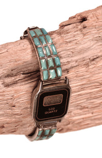 Zuni Sterling Silver and Turquoise Woman's Watch
