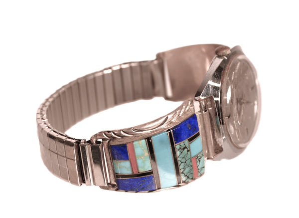 Zuni Multi Stone Inlay Timex Watch