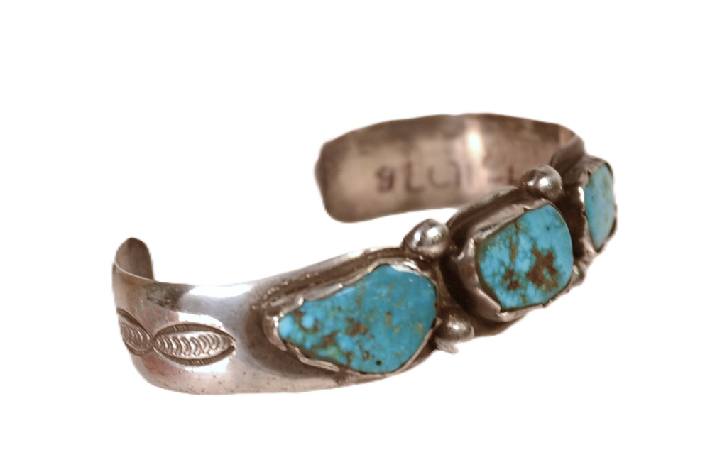Navajo Blue Gem Turquoise Bracelet By Ramone Platero