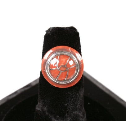 Zuni Pueblo Sterling Silver with Inlay Coral Ring