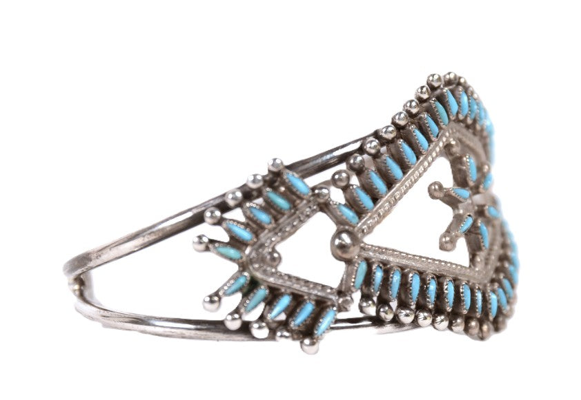 Zuni Pueblo Sterling Silver and Turquoise Bracelet
