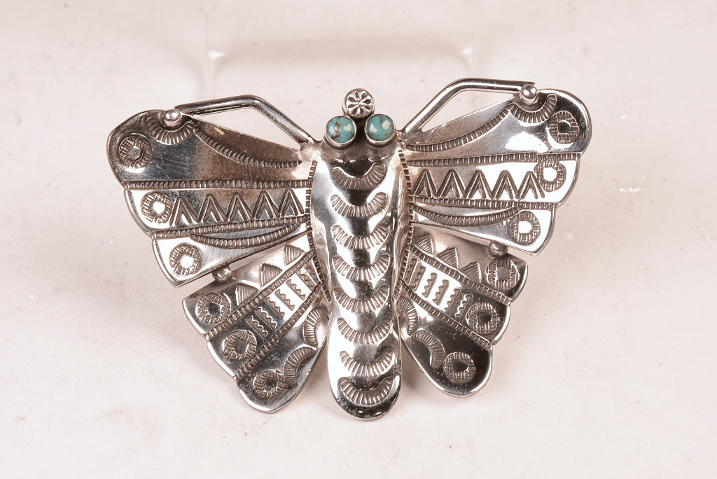 Navajo Sterling Silver Butterfly Pin