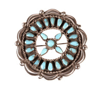 Zuni Pueblo Turquoise Pin