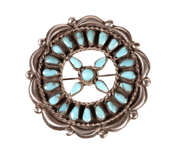 Zuni Pueblo Turquoise Pin