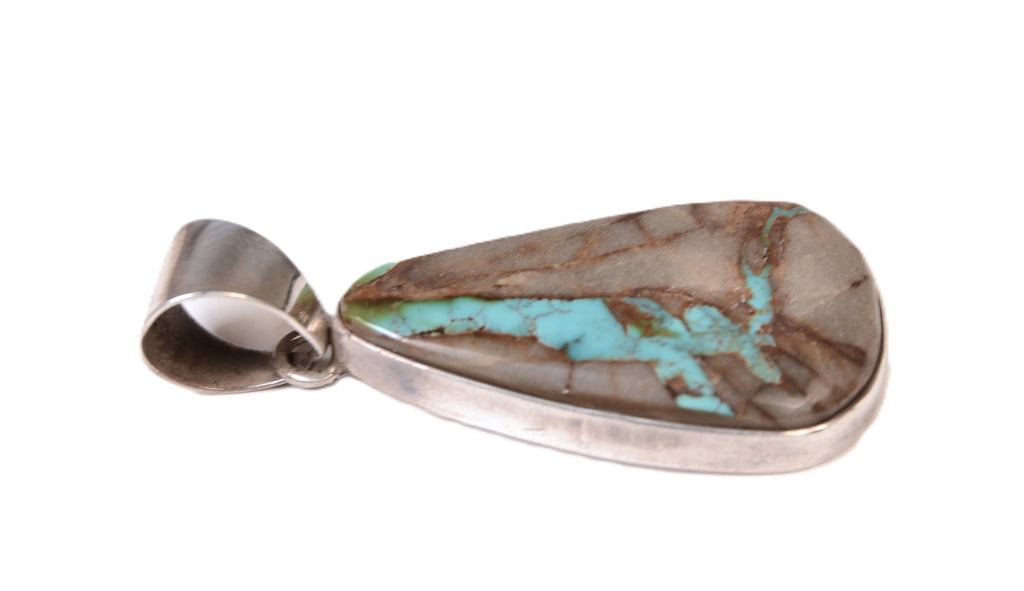 Navajo Turquoise Teardrop Pendant