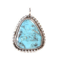 Navajo Smokey Blue Turquoise Pendant