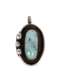 Navajo Sterling Silver and Turquoise Pendant