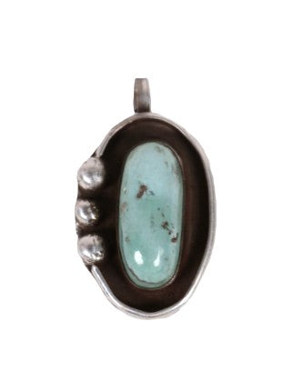 Navajo Sterling Silver and Turquoise Pendant