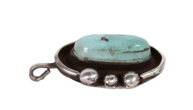 Navajo Sterling Silver and Turquoise Pendant