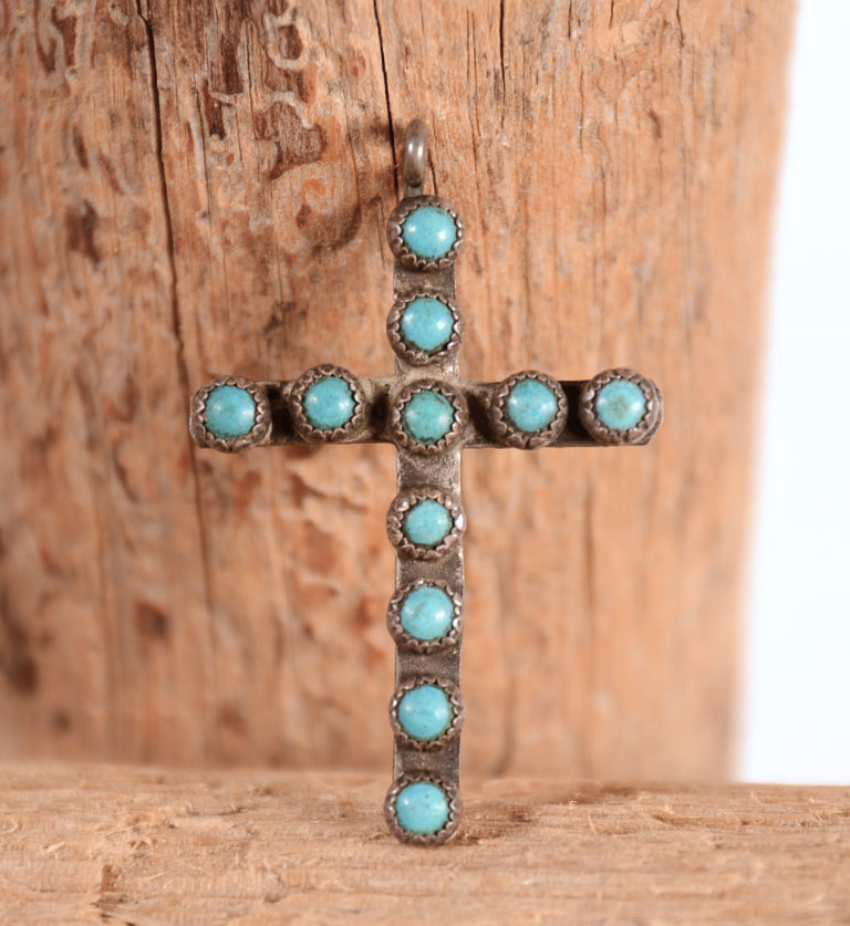 Zuni Pueblo Cross Pendant