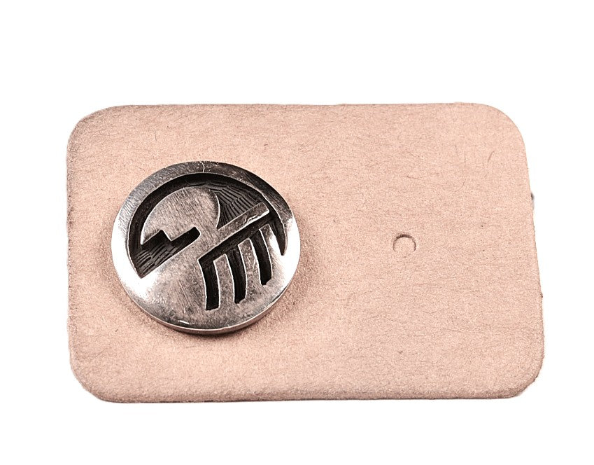 Hopi Pueblo Sterling Silver Overlay Tie Tack