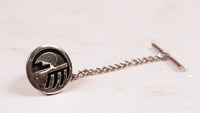 Hopi Pueblo Sterling Silver Overlay Tie Tack