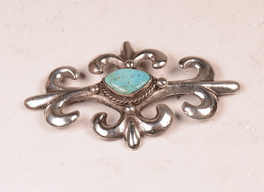 Navajo Sterling Silver Sandcast Pin