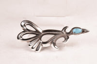 Navajo Sand Cast Sterling Silver Road Runner Pin