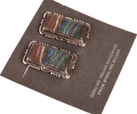 Navajo Sterling Silver Post Earrings By Dennis Smith