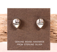 Navajo Onyx and Appaloosa Stud Earrings