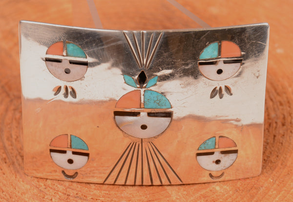 Zuni Multi Stone Inlay Belt Buckle