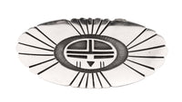 Hopi Pueblo Sterling Silver Belt Buckle By Joe Coochyumptewa