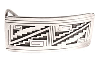 Hopi Pueblo Sterling Silver Overlay Belt Buckle By B Tewa