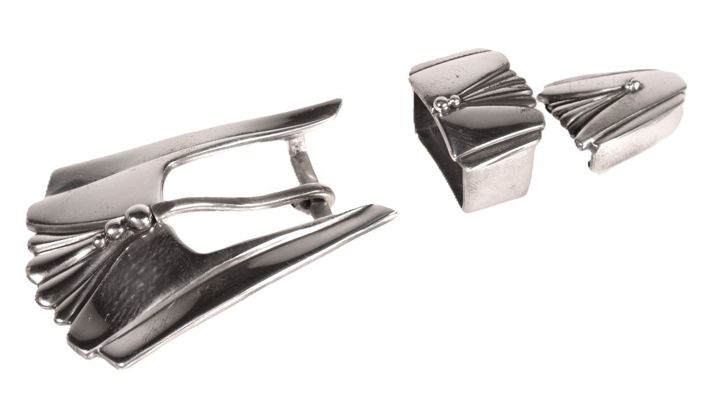 New Mexico Three Piece Ranger Belt Buckle By David Dear