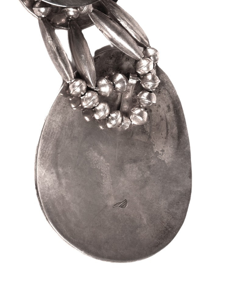 Hopi Pueblo Sterling Silver Overlay Necklace