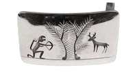Hopi Pueblo Sterling Silver Overlay Belt Buckle By Victor Coolhwytewa
