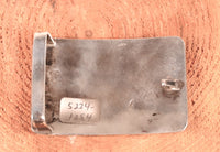 Hopi Pueblo Sterling Silver Overlay Belt Buckle By Victor Coolhwytewa