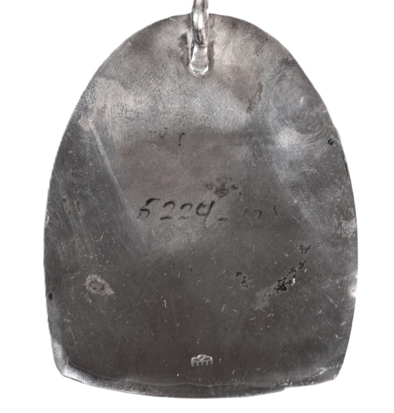 Hopi Sterling Silver Overlay Pendant By Victor Coolhwytewa