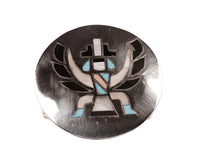 Zuni Sterling Silver Dancer Inlay Pin