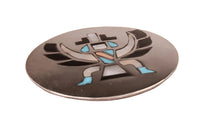Zuni Sterling Silver Dancer Inlay Pin