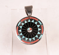Zuni Sunface Sterling Silver Pin/Pendant
