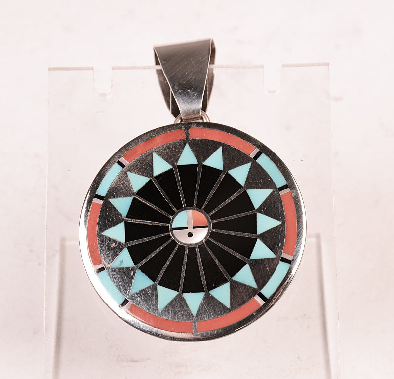 Zuni Sunface Sterling Silver Pin/Pendant
