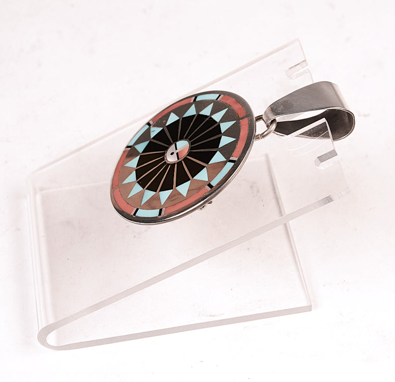 Zuni Sunface Sterling Silver Pin/Pendant