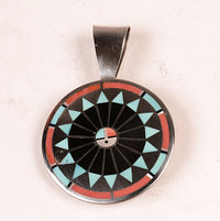 Zuni Sunface Sterling Silver Pin/Pendant